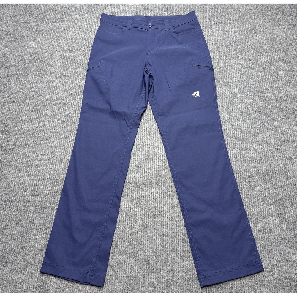 Eddie Bauer First Ascent Pants Womens 10 Blue Straight Leg Hiking Stretch